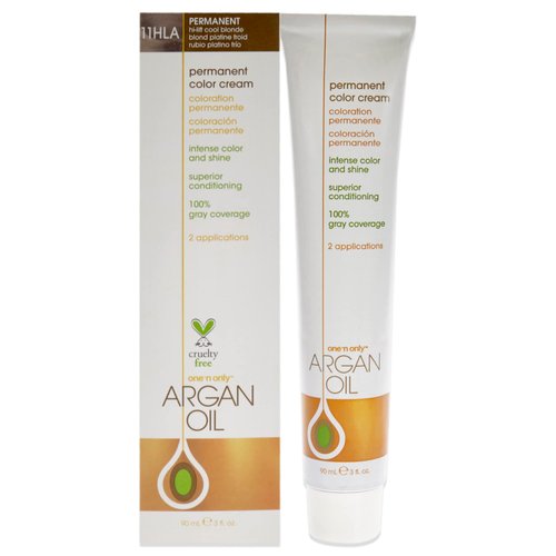 Argan Oil Permanent Color Cream - 11HLA Hi-Lift Cool Blonde by One n Only for Unisex - 3 oz Hair Color