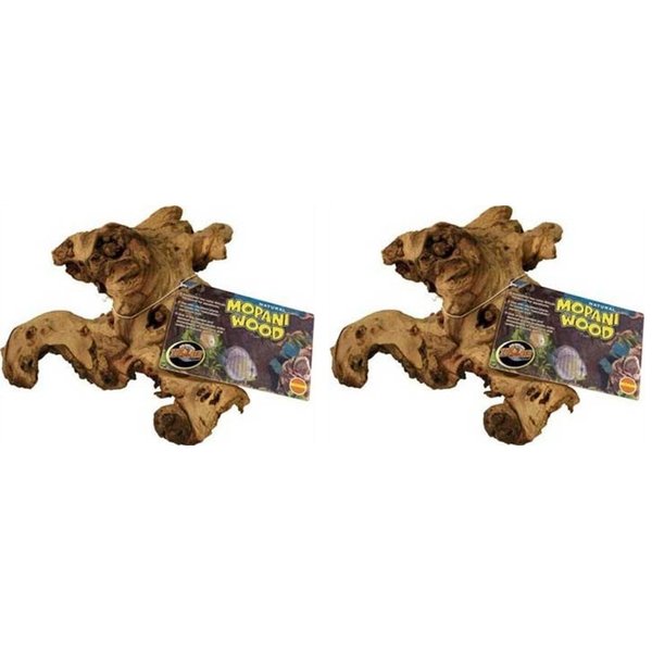 Zoo Med (2 Pack) Laboratories AZMMAS Mopani Wood, Small, 6 to 8-Inch