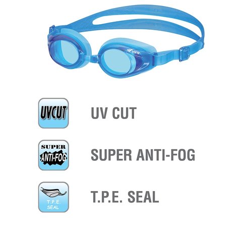 VIEW Swimming Gear V-710JA Junior Squidjet Swim Goggles, Blue