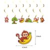 38Pcs Monkey Theme Birthday Party Supplies and Decorations Monkey Happy Birthday Banner,Latex Balloon, Cupcake Toppers, Set Animal Birthday Party Supplies for Kids Family
