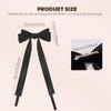 EHBELIF Hair Bows for Women Bow Hair Clips Pink Hair Ribbon Bow Tassel Hair Bow with Long Tail Silk Bowknot Hair Clip Barrettes Solid Satin Hair Accessories for Women and Girls (Black&white)