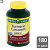 Spring Valley Turmeric Curcumin 500mg with Ginger Powder, General Wellness, 180 Capsules (Pack of 2)
