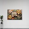 Abstract Botanical Art Boho Earth Tone Burnt Orange Sage Green Peach Art Organic Minimalist Botanical Print Canvas Prints, Decor