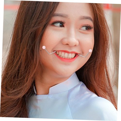 2pcs Dimple Trainer Dimple Smile Maker Dimple Exerciser Dimples Shaper Dimple Shaper Exercise Lips Trainer Facial Massager Tool Face Dimples Trainer Man-made Pearl Former Sports