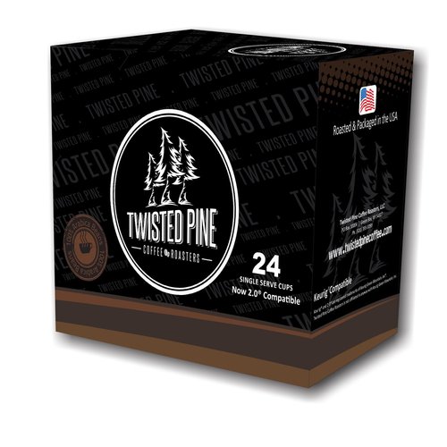 Twisted Pine Cinnamon Coffee Cake Flavored Coffee, Single-Serve Cups for Keurig K-Cup Brewers, 24 Count