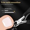 Toe Nail Clippers for Men, Professional Nail Clipper for Thick Nails for Seniors (Silver)-Wanmat