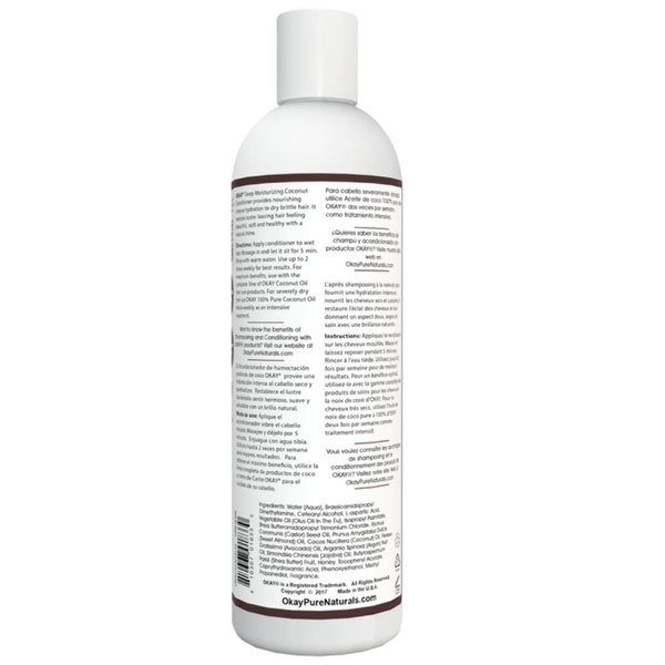 Okay Coconut Deep Moisturizing Conditioner, 12 Fl Oz