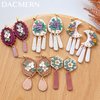 Dacmern Polymer Clay Cutters - 6 Shapes Mini Clay Cutters for Polymer Clay Earrings Making, Floral & Leaf Micro Clay Earring Cutters, Clay Cutters for Polymer Clay Jewelry