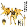 Pekuality T13 Action Figure 5.5 inch-Robo 13 Assembly Completed-3d Printed Action Figure Multi-Jointed Movable-Titan 13 Action Figure-Dummy 13 Titan 13 Toys-Gifts Desk Decoration（Yellow）