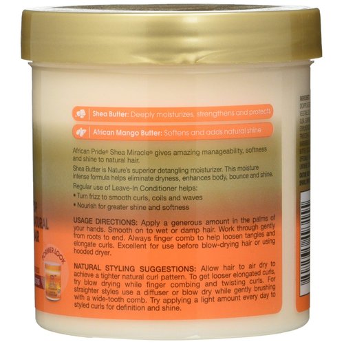 African Pride Shea Butter Miracle Leave-in Conditioner, 15 Ounce