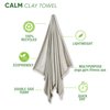 Green Petition Calm Clay Towel 40”x70” Beach Towel with Carrying Bag, 100% Recycled, Quick Dry, Compact, Undyed, Ecofriendly, Organic Towel, Bath Towel, Multipurpose Use for Sports, Travel, Fitness.