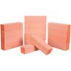 ForPro Buffing Block, Orange, 100/180 Grit, Three-Sided Manicure and Pedicure Nail Buffer, 3.75” L x 1” W x 1” H, 15-Count