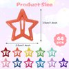 44 PCS Luminous Star Hair Clips,Glow in The Dark Star Clips,Metal Snap Star Hair Accessories,Colorful Small Hair Clips for Styling Festival Accessories