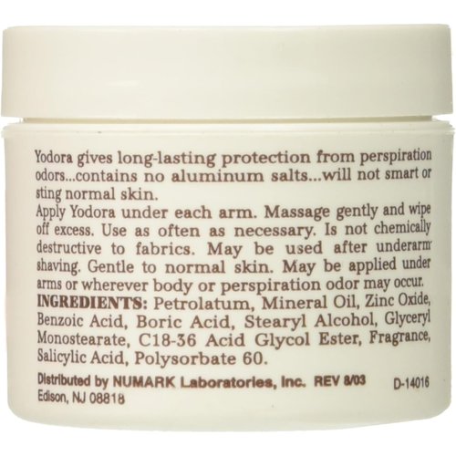 Yodora Deodorant Cream 2 oz (Pack of 4)