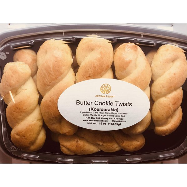 Koulourakia Hand Made Traditional Greek Butter Cookies (16 oz)