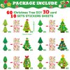 Qyeahkj 30 Sets Christmas Tree DIY Craft Kit for Kids Toddlers Christmas 3D Art Project Paper Ornaments Making Crafts for Preschool Kids Ages 4-8, 8-12 for Xmas New Year Party Favors, 6 Styles