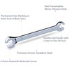 3-Piece Premium Double-End Metric Flare Nut Wrench Set, Size 10, 12, 13, 14, 15, 17mm | Cr-V Steel, 6-Point Head, 15° Offset Design | Perfect Line Wrench for Fuel, Brake, Air Conditioning and More