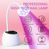 BORNBYME UV Nail Lamp for Gel Nails, 36W UV Nail Light Gooseneck Rechargeable with 4 Time Setting & Smart Auto Sensor for Nail Salon Home Use Lamp
