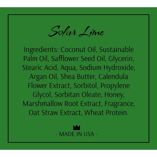 Alien Shave Premium Shaving Soap For Men (Solar Lime). Powered with Coconut Oil & Glycerin 4 Oz (1-Pack)