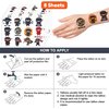 Ninja Temporary Tattoos Birthday Themed Party Supplies Decorations Favors 8 Sheets 96PCS Decor Cute Stickers Tattoo for Class School Prizes Gift for Kids Boys Girls Carnival Christmas Rewards
