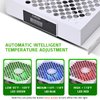 G-STORY Cooling Fan for Xbox Series S with Automatic Fan Speed Adjustable by Temperature, LED Display, High Performance Cooling, Low Noise, 3 Speed 1500/1750/2000RPM (140MM) with RGB LED (WHITE))