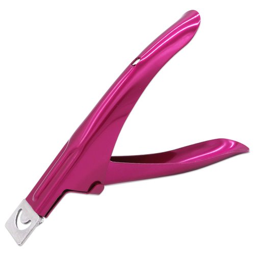 PANA USA Professional Stainless Steel Acrylic Nail Tips Clipper Cutter - False Nails/Fake Nails/Artificial Nails Trimmers for Nail Manicure Pedicure, Clip Tool for Home Nail Art DIY (Rose Red)