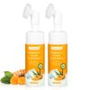 Joanssore 2Pcs Turmeric Facial Cleanser, Turmeric Face Wash, Turmeric Foaming Cleanser, Foaming Face Wash, Tumeric Face Wash, Turmeric Wash Facial Cleanser, Deep Clean and Firm Pores, 5.28 Fl.Oz/1Pcs