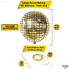 KatchOn, Gold Disco Ball Balloons - Big 22 Inch, Pack of 6 | Metallic 4D Sphere Gold Disco Balloons for Disco Party Decorations | Disco Party Balloons for Disco Decorations | Gold Party Decorations