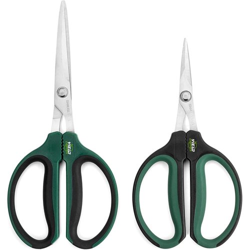 Yieldcropper Hydroponic 2-Pack Bonsai Scissors and Plant Trimming Shears Set - Stainless Steel Pruning Shears for Indoor Gardening, Succulent Harvest, and Precision Plant Care