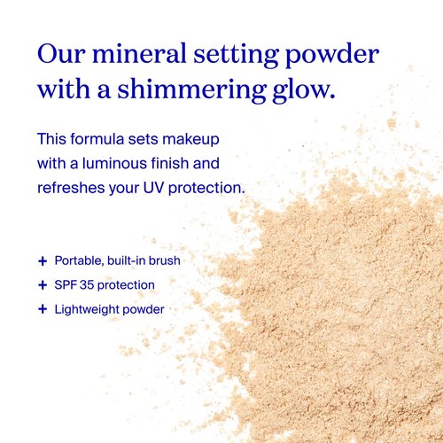 Supergoop! (Glow)setting Powder 100% Mineral SPF 35 Setting Powder Sunscreen, Translucent - 0.13 oz - Makeup Setting Powder + Broad Spectrum SPF 35 PA+++ Sunscreen