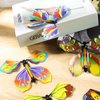 AhlsenL 20 PCS Flying Butterfly Toy, Wind Up Flying Butterfly Surprise Box Wind Up Butterfly Surprise Toy for Wedding Birthday Party Book and Greeting Cards(5 Styles)