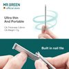 MR.GREEN Ultra Thin Nail Clippers German Precision Manufacturing Technology Nail Cutters with Cow Leather Cover Superior Texture (Dark Brown)