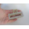 Generic Gold metal rectangle shaped crystal hair claw clip