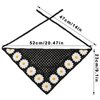 Molans Floral Crochet Daisy Print Knitted Hairbands and Vintage Hair Scarf 2PCS for Women Girls