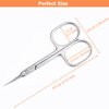 THRAU Cuticle Scissors Extra Fine for Manicure and Pedicure, Curved Blade Precise Pointed Tip Grooming Kit for Eyebrow, Eyelash, Trim Nail and Dry Skin - Small Scissors