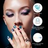 KISS imPRESS No Glue Mani Press-On Nails, Color FX, 'Fly Up', Silver, Short Size, Oval Shape, Includes 30 Nails, Prep Pad, Instructions Sheet, 1 Manicure Stick, 1 Mini File