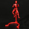 T-13 Creative Action Figure with Pose Stand,Anime Robot Building Toy Sets,Lucky Puppet Joints for Boys,Girls,Men,Women,Multi-Jointed Moveable Dummy Desk Decoration,Desktop Ornament for Game Lover,Red