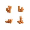 PIXIO-16 Light Brown Color Series Magnetic Blocks Building Set 16pcs with Free App, Stress Relief Building Blocks, Magnets for Kids, Pixel Art Desk Toy, Fidget Toys