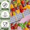 BambooMN 3.5" Organic Food Marking Bamboo Paddle Skewers Picks Sticks for Catered Events, Holiday's, Restaurants or Buffets Party Supplies, 300 Pieces