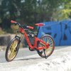 Ailejia Alloy Finger Bike Toy Mini Racing Dirt Bike Ornament Bicycle Vehicles Model Dirt Bike Cake Topper Decoration Mini Scooter Toy Finger for Boy (S-Red)