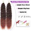 30 Inch Long Deep Wave Synthetic Crochet Hair T350 Ocean Crochet Hair Extensions 5 Packs Boho Box Braids Crochet Hair For Women Ocean Wave Hair