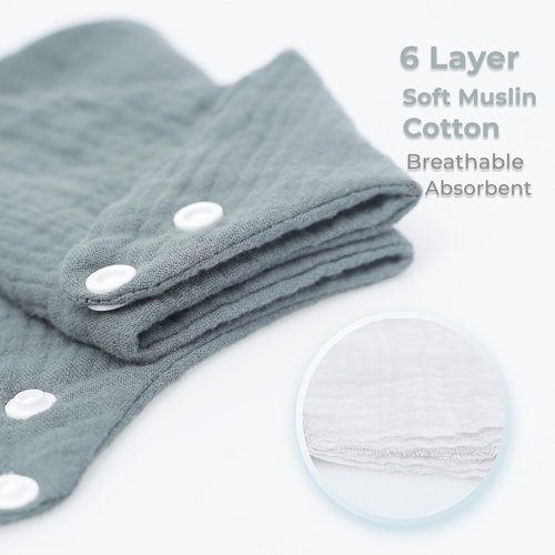 Cherub Baby Bandana Bibs, 8 Pack Super Absorbent Drool Bibs for Baby Boy Girl, Soft Muslin Baby Bibs for Drooling and Teething 0-36 Months