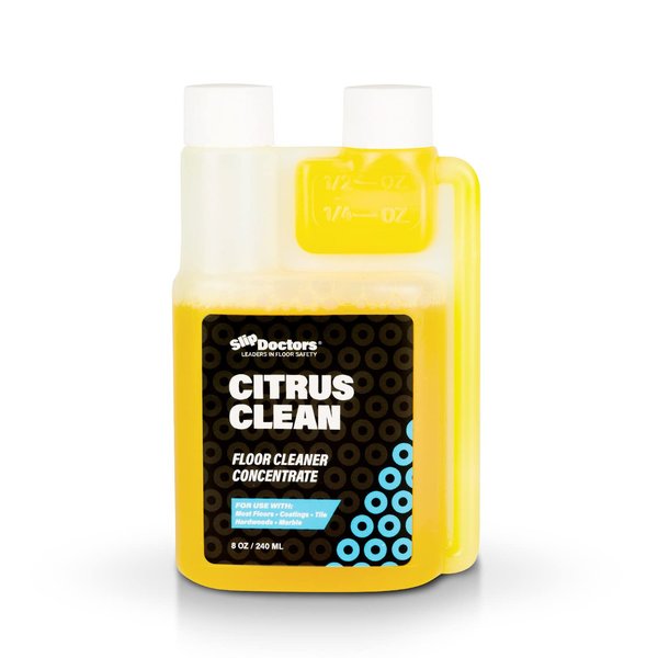 Slip Doctors Citrus Clean Floor Cleaner for Mopping, Concentrated Liquid Floor Cleaning Solution for Ceramic Tile, Vinyl and Wood Removes Stains without Streaking