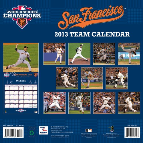 Turner 2012 World Series Champions San Francisco Giants Wall Calendar, January 2013 - December 2013 (8011362)