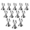 New Star Foodservice 23428 Triton Harp Clip Style, Place Card/Table Number Holder, 1.5 Inch, Silver, Set of 12