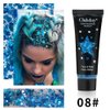 Gl-Turelifes Face Body Glitter Gel Sequins for Eyes, Lips,Hair, Nail, Face and Body - Mermaid Flakes Chunky Glitter Festival Accessory 30ml (#08 Blue)
