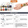 107 PCS Fire Camp Camping Temporary Tattoos Sticker Camping Birthday Party Decorations Favors Supplies Decor Gifts Boys Girls Baby Shower Men Women Cute Fake Tattoo School Prizes Carnival Themed