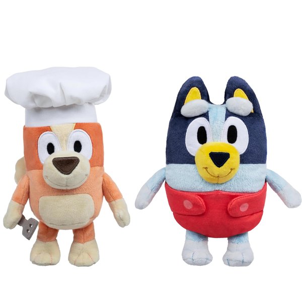 Bluey Friends Plush Soft Toy | Baby Plush Toy with Removable Nappy (Diaper) with Chef Bingo with Chef Hat and Spatula