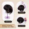 Appearanz 3in1 hair Wig Stand Portable Collapsible Holder Durable Wig Display 13.8 Inch Tool Travel Stand for All Wigs