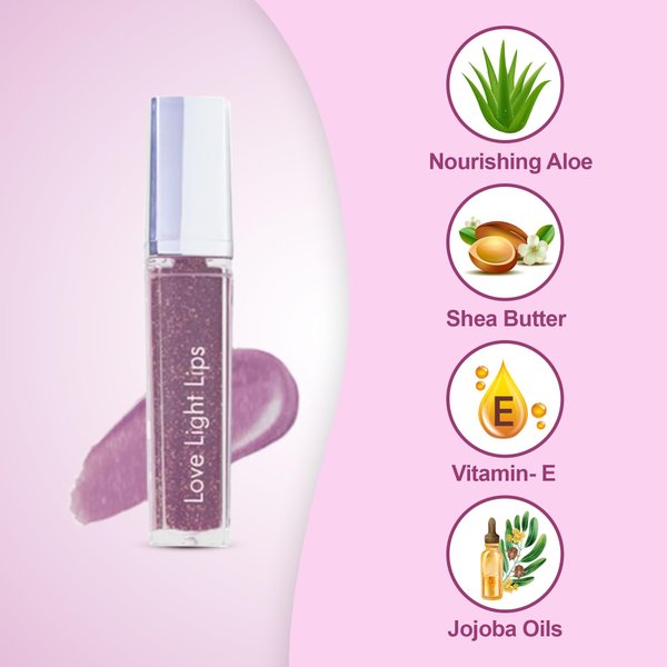Love Light Lips | Lighted Lip Gloss with Mirror - 4 Luscious Colors |Gift|Holidays|Christmas|Bridal